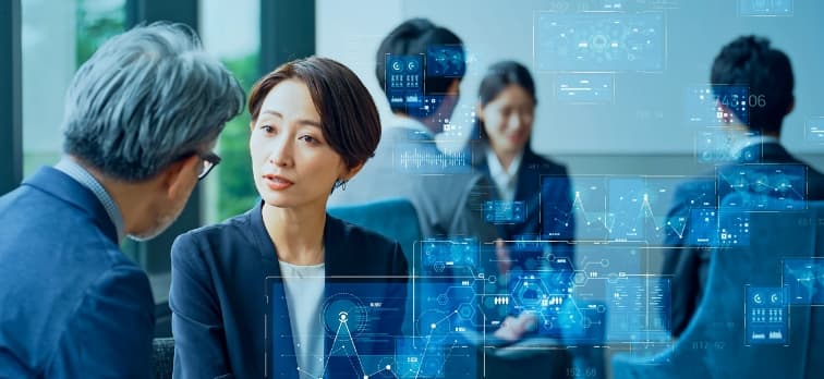 顧客との打ち合わせの様子