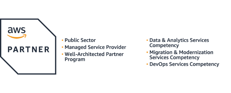 データ＆アナリティクスコンピテンシー、移行コンピテンシー、DevOps コンピテンシーおよびパブリックセクターパートナープログラム、Well-Architected パートナープログラム、マネージドサービスプロバイダ（MSP）パートナープログラム認定