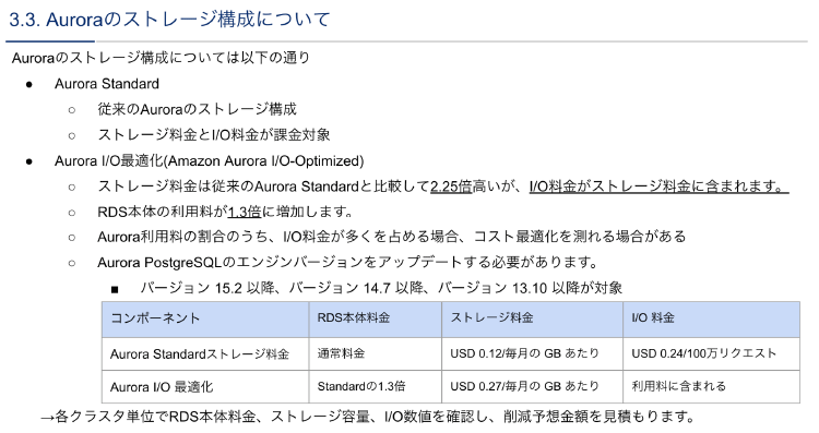 Auroraのストレージ構成について